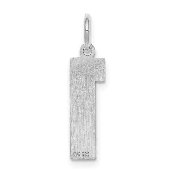 Sterling Silver, Jersey Collection, Medium Number 1 Pendant - Picture 3 of 5